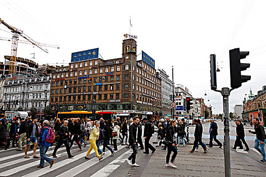 copenhagen,city,hall,and,square,丹麦哥本哈根市政厅广场