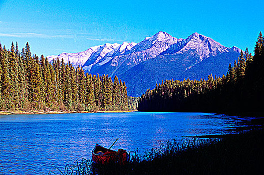 独木舟,卡里布,河,鲍伦湖,公园,不列颠哥伦比亚省,加拿大