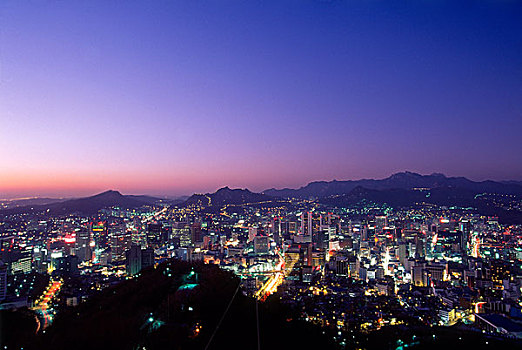 天际线,首尔,韩国