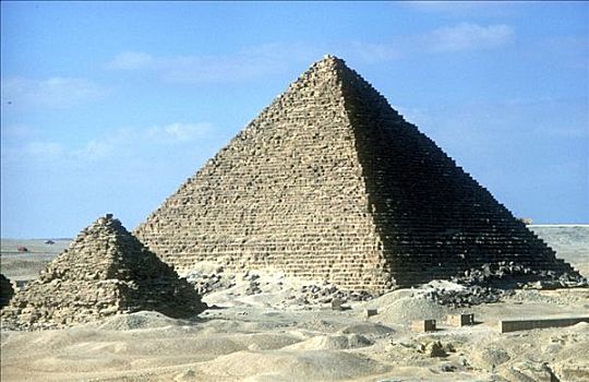 金字塔,一个,小,吉萨金字塔,埃及,世纪,艺术家,未知