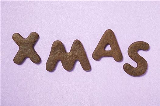 文字,饼干,拼写,圣诞节