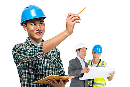 建筑工程師在施工現場指揮