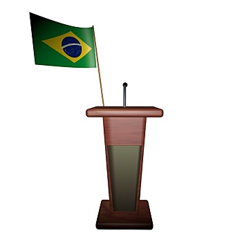 讲台,巴西,旗帜