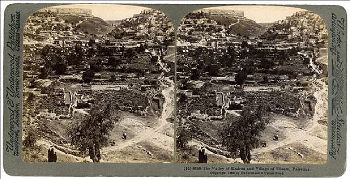山谷,户外,墙壁,耶路撒冷,巴勒斯坦,1896年,艺术家