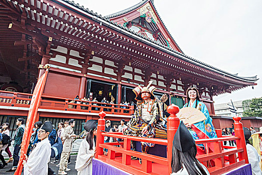 日本,本州,东京,浅草,节日,彩车游行,浅草寺