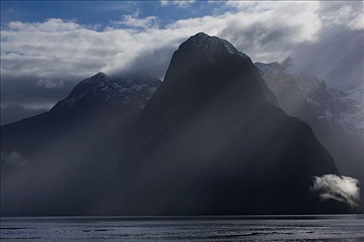 狮子,山,峡湾国家公园,南部地区,南岛,新西兰