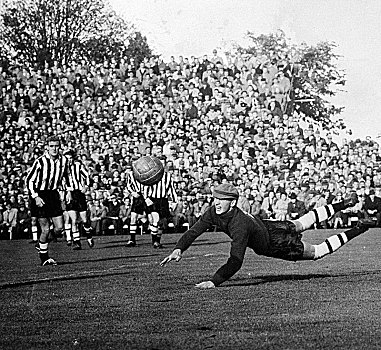 足球,守门员,动作,瑞典,20世纪50年代,艺术家,未知
