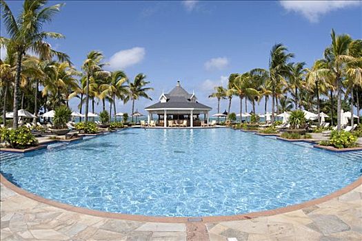 酒店,游泳池,毛里求斯