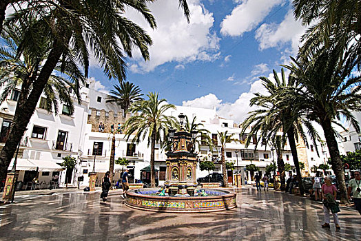 西班牙广场,白色,乡村,安达卢西亚,西班牙,欧洲