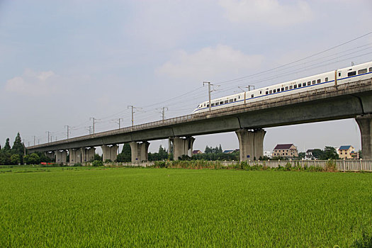 高铁,中国高铁,田园风光