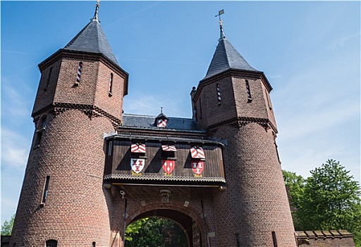 大门,城堡,头发,荷兰
