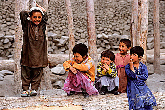 巴基斯坦,北方地区,罕萨,山谷,孩子
