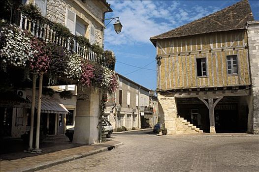 法国,阿基坦,郊区住宅,13世纪