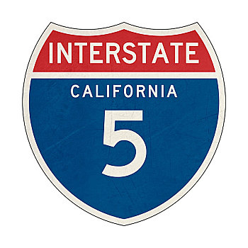 低劣,加利福尼亚,州际,公路,标识