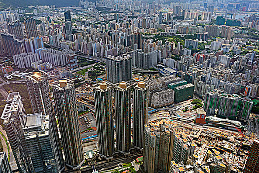 风景,九龙,国际贸易,中心,香港,中国,亚洲