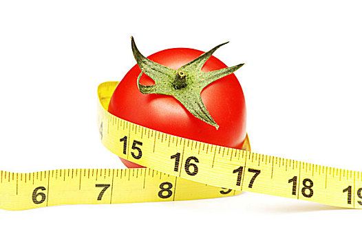西红柿,卷尺,节食,概念