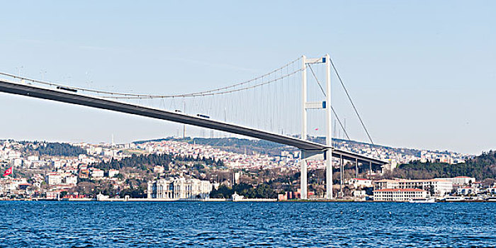 博斯普鲁斯海峡,桥,上方,海峡,伊斯坦布尔,土耳其