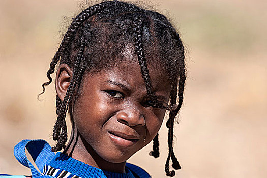 女孩,辫子,头像,城镇,温得和克,纳米比亚,非洲