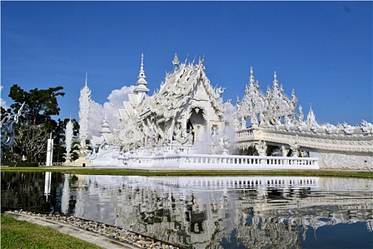 白色,泰国,佛教寺庙