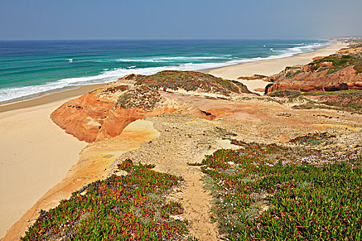 海浪,海岸线,葡萄牙