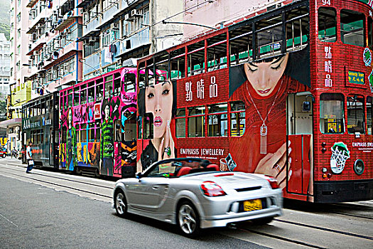 有轨电车,车站,香港