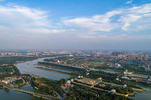 运河之都江苏省淮安市城市风光