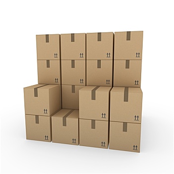 包装,运输,盒子,褐色