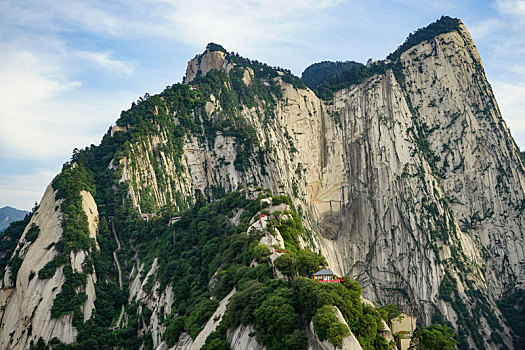 华山东峰与中峰