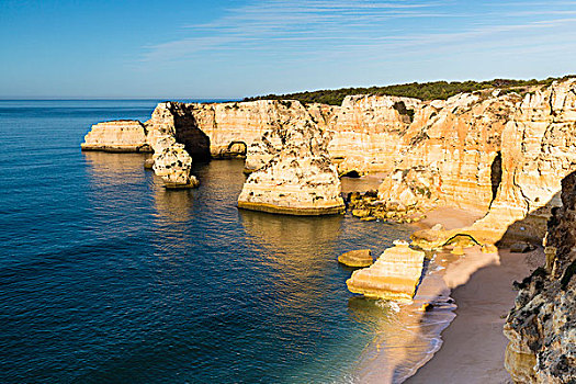 岩石构造,悬崖,阿尔加维,葡萄牙