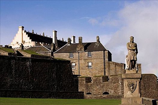 斯特灵,城堡,雕塑,苏格兰,英国