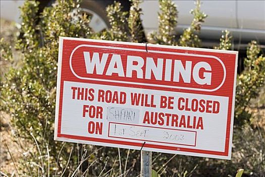 警告标识,道路,旅游,澳大利亚,西澳大利亚