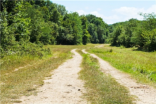 乡间小路,低,山