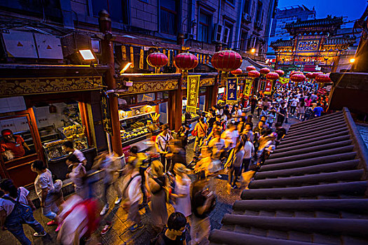 北京王府井小商品市场夜景