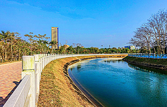 海南,儋州,新市委,中湖公园,松涛水库东干渠