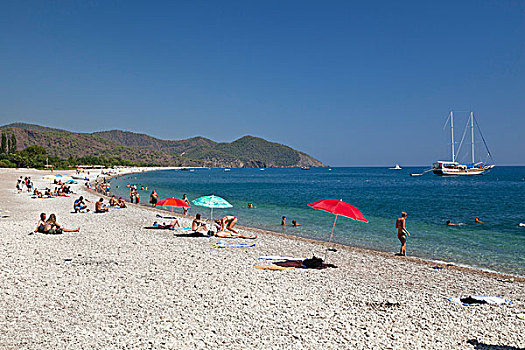 海滩,海岸,爱琴海,地中海,土耳其,小亚细亚