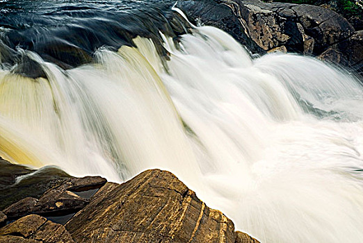 瀑布,河,安大略省,加拿大