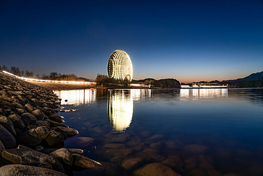 北京雁栖湖日出东方酒店夜景