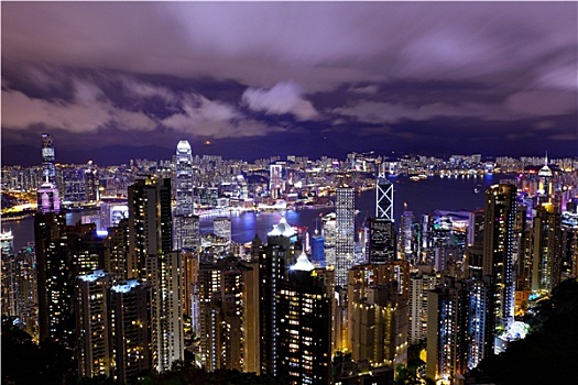 香港,夜晚