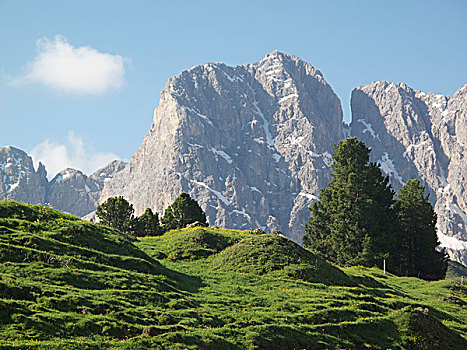 绿色,风景,山,天空