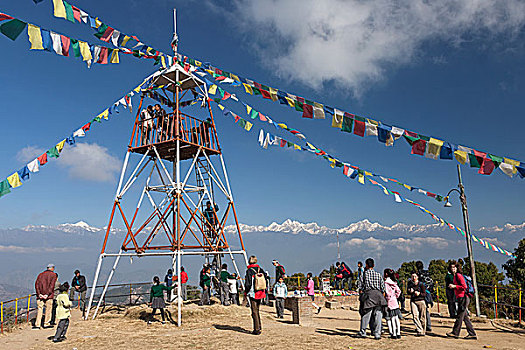 塔,纳加阔特,山,喜马拉雅山,尼泊尔,亚洲