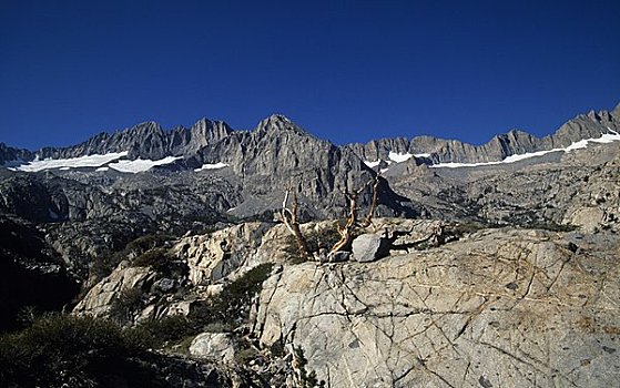 全景,山峦,中间,顶峰,荒野,加利福尼亚,美国