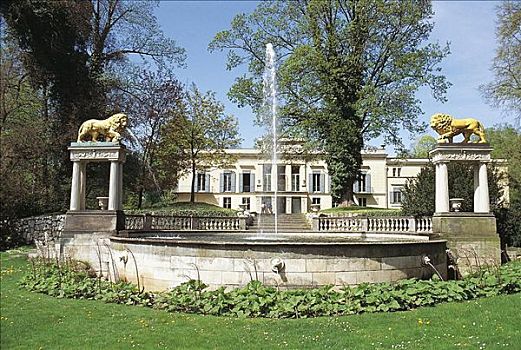 喷泉,宫苑,宫殿,城堡,柏林,德国,欧洲