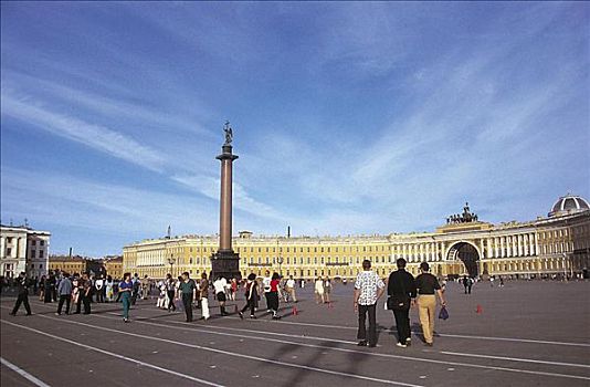 王宫广场,彼得斯堡,俄罗斯,欧洲
