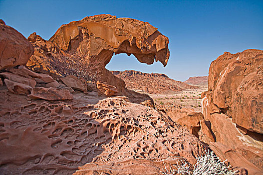 拱形,石头,纳米比亚,场所,著名,岩刻