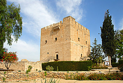 要塞,十字军东征,中古的城堡,住宅,塔,靠近,利马索,塞浦路斯,南方,塞浦路斯共和国,地中海,欧洲