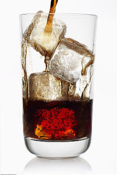 玻璃杯,可乐