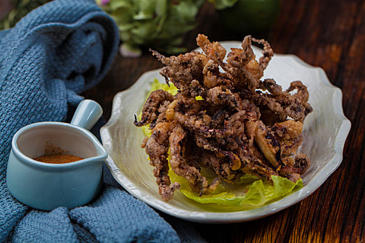 中餐美食香酥鱿鱼须