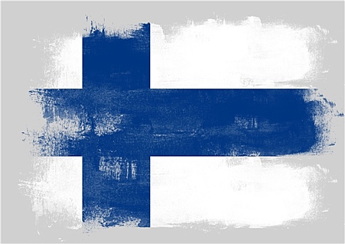 旗帜,芬兰,涂绘,画刷