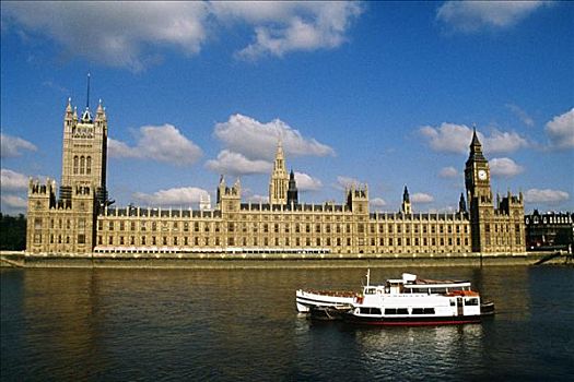 议会,面对,河,伦敦,英格兰