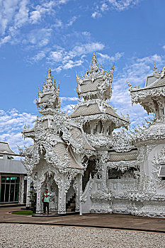 泰北清莱白庙又叫,龙昆寺,灵光寺或白龙寺,wat,rong,khun